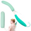 KkaFFe 15.35" Back Bath Brush with Sponge,Back Scrubber Bath Mesh