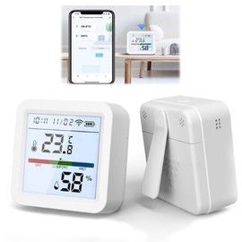 AMZYYDS Termómetro higrómetro Bluetooth,Termómetro interior，sensor de temperatura，termometro ambiental，registros mínimos y máximos para el hogar, la oficina, el invernadero. (huanjingwenduji)