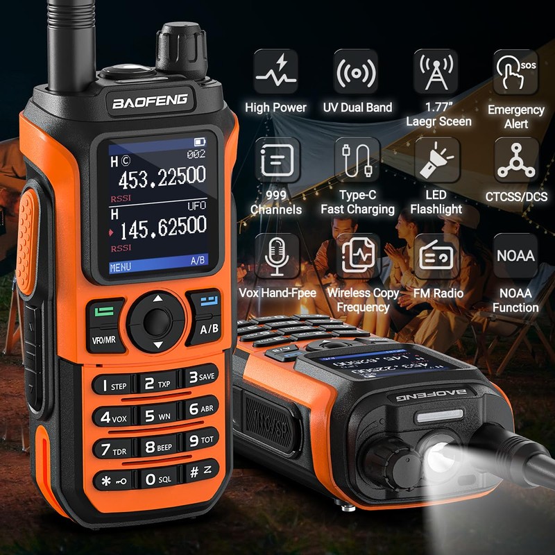Baofeng Radio Ham Radio Handheld Dual Band Long Range Two