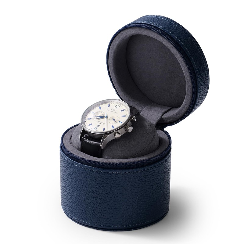 Oirlv Luxury Leather Watch Travel Case Single Watch Case with
