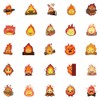 Pack of 50 Flame Stickers for Adults Teenagers, Fire Waterproof