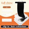Full Shine Extensiones de Cabello Negro con Trama PU Invisible