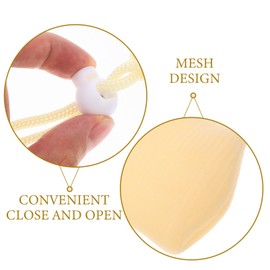 Ipetboom 5-pack Facial Cleanser Soap Mesh Bag Bar Soap Pouch Bags Mesh for Hands Body Portable Pouch Foaming Net