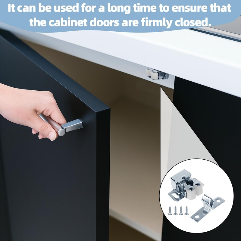 Girihe 8 PCS Cupboard Catch, Roller Catchh with Screw Cupboard