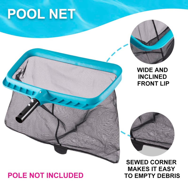 Sepetrel Deluxe Swimming Pool Cleaning Kit Including 2 Brush Heads,