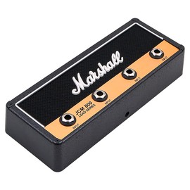 Alnicov Key Holder Wall Mounting Guitar Amp Key Hooks for Musician Lovers with 4 Guitar Plug Keyrings Black