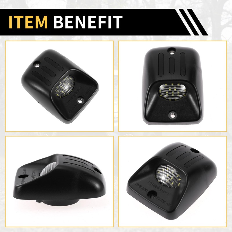 X AUTOHAUX 2 Pcs LED License Plate Light Tag Lamp