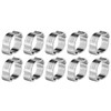 Pack of 10 Double Ear Galvanised Stainless Steel Hose Clips