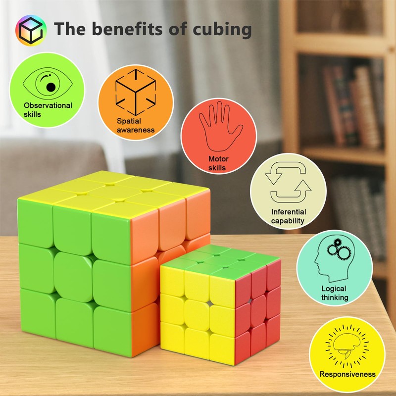 Vdealen Big Size 3x3x3 Stickerless Speed Cube, 3.54inch Smooth Magic