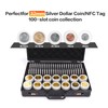 BAGAKE Coin Collection Box with Combination Lock,100 Slots Lockable Case,