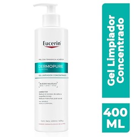 Eucerin Dermopure Gel Limpieza Concentrado 400ml Facial Ácido Salicílico Rostro Cuerpo Anti Manchas Imperfecciones Brillo Piel Grasa