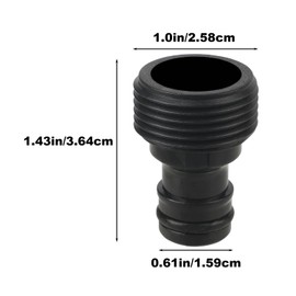 4Pcs Garden Hose Connectors | Round ø 26mm Male Hose Connector and Fitting | Male Hose Pipe Connector Threaded Tap Connector for Hose Pipe
