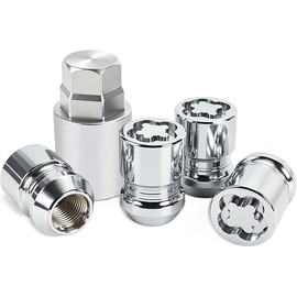 Wheel Locks | Wheel Locks Lug Nuts | M12 x 1.50 Locking Lug Nuts| Fit for Honda Civic Accord Toyota Tacoma Camry Corolla Acura Chrysler Hyundai Kia Lexus Mazda and more 13/16" Hex Key Cone Seat, 24157
