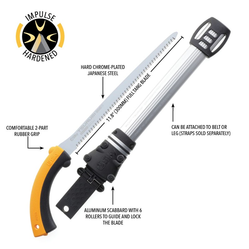 Silky Professional Series TSURUGI Straight Hand Saw 300mm Medium Teeth