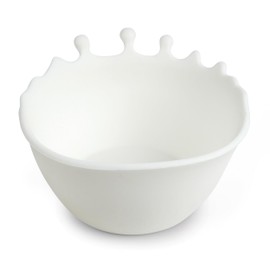 Genuine Fred SPILT MILK Cereal Bowl, Fun and Unique Design, Soft, Flexible, Durable Silicone, Microwave and Dishwasher Safe, Perfect for Kids and Adults, Fun Gift
