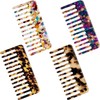 4PCS Wide Tooth Hair Detangling Comb - Lightweight and Compact,