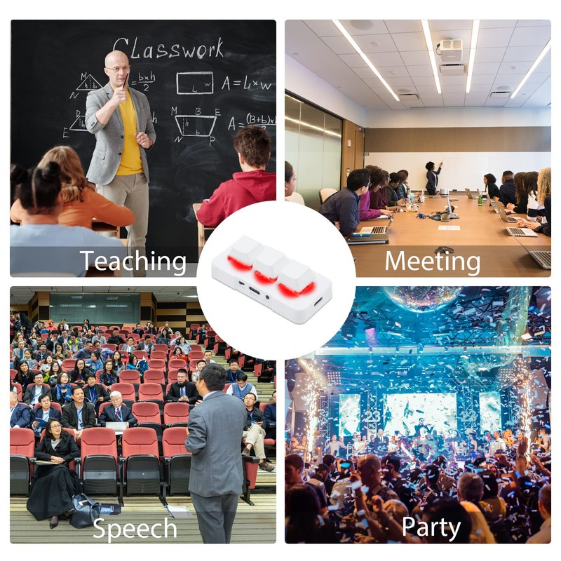 PCsensor 3-Key Mini Keypad Wireless Mechanical Gaming Keyboard Hot Key