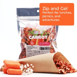 Premium Dried Fruits Slices Dehydrated - 100% Natural Gluten Free Fruit Snacks Made in US Dried Fruits No Sugar Added -Healthy Dried Fruits Slices for Cocktails Crafts Potpourri (2.5 OZ, Carrot)