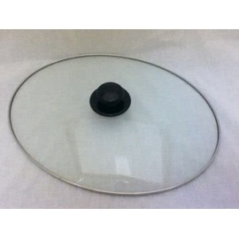 Oval Glass Lid for Rival 7-Quart Black (10-1/4" × 13-1/8")