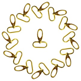 WedDecor Lobster Claw Swivel Trigger Clips Snap Hook Bag Clasps for Webbing Straps, Backpack, Fastener Starp, Pet Collars and Bag Accessories, 25mm, Gold, 2pcs