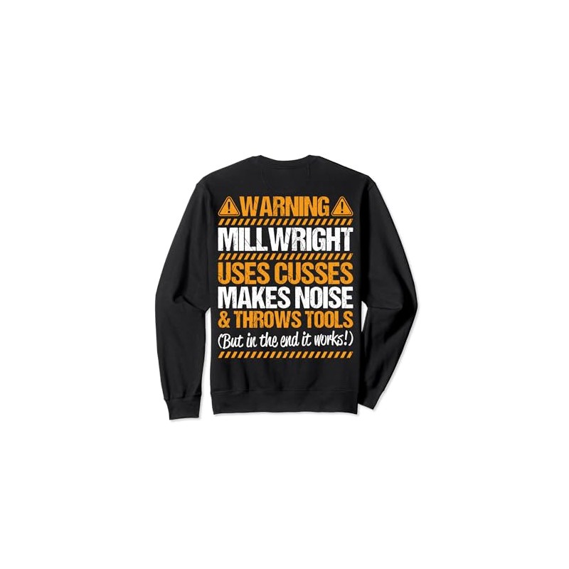 Millwright Industrial Mechanic Throws Tools Millwright Sweatshirt