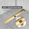 BAUNVB Linear Shower Drain 36 Inch Rectangular, Brushed Gold 304