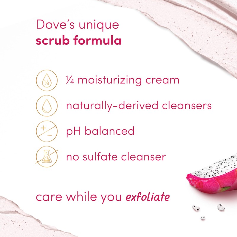 Dove Body Scrub Dragon Fruit & Coconut Cream Body Scrub