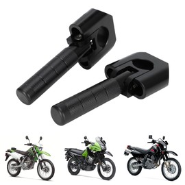 IUVWISN Motorcycle Highway Foot Pegs Adventure Footpegs 7/8"-1.25" Crash Bar Rest Pedal CNC Universal for KLR 650 DR650 XR650L TW200 CRF300L 390/790/890/1290 Tenere 700 V-storm ADV Dual Sport Black