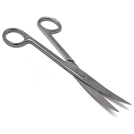 A2Z-SS03CV Dissecting Scissors, Sharp/Sharp Point Blades, 6.5" (16.5cm), Curved, Premium Quality, Stainless Steel