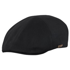 Sterowski Rusty Flat Cap | Cotton Cabbie Hat for Men | Newsboy Duckbill Trucker Irish Summer Driver Cap | Black 60 cm