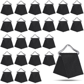 24 Pcs Trampoline Triangle Buckle Replacement Triangle Rings Buckle V-Rings High Strength Trampoline Triangle Rings for Trampoline Repair (Black)
