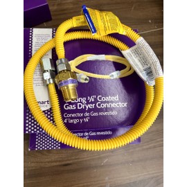 SMART CHOICE 4 Feet long 3/8 inch Coated Gas Dryer Connector BRAND NEW In Box Pack of 1
