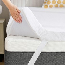 BDEUS King Size 2 Inch Gel Memory Foam Mattress Topper with Removable Cover, Ventilated Cooling Foam, Supportive Pressure Relief Bed Topper, CertiPUR-US Certified