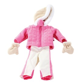 Götz 3402231 Kombination Skianzug Streif - Skibekleidung Puppenbekleidung Gr. XL - 3-teiliges Bekleidungs- und Zubehörset für Stehpuppen von 45 - 50 cm