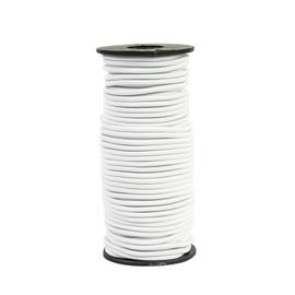 5/32 Inch White Bungee Cord Roll, 100 Feet Heavy Duty Elastic Shock Cord Nylon Stretch String Kayak Bungee Rope for Luggage, Camping, Kayak, Tent Pole, Tie Downs (White, 5/32 inch x 100 ft)