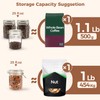 ComSaf Airtight Glass Canister with Lid Set of 6, 25oz
