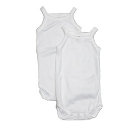 CARLINO 2-Pack Baby Camisole Spaghetti Strap Sleeveless Bodysuit