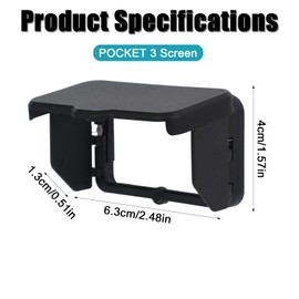 Paraluce Pieghievole per DJI Osmo Pocket 3, Copertura Parasole Magnetica Antiriflesso Accessorio Visiera Portatile per Riprese in Esterno