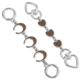 Bremorou 2Pcs Purse Chain Extender, Bag Strap Extender for Crossbody Handbags, Short Metal Chain Replacement with Lobster Clasp, 15cm Zinc Alloy Bag Accessories