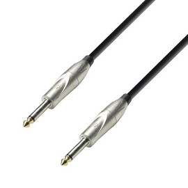 Adam Hall Cables 3 Star IPP 0900 Instrument Cable 6.3 mm Jack Plug Mono to 6.3 mm Jack Male Mono Black 9 m