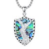 MONGAS Saint Michael Necklace for Men Sterling Silver Archangel Michael