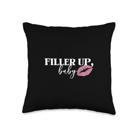Filler Up Baby Lip Filler Injection Nurse Injector Throw Pillow