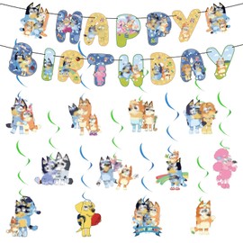 Birthday Party Decoration Birthday Banner Swirl Decorations Birthday Decoration, Bunting Garland Hanging Decoration Happy Birthday Banner Decoration for Children Theme Birthday Party Decoration