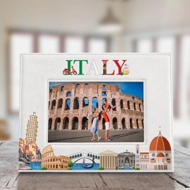 KATE POSH Italy Picture Frame, Family Vacation in Italy, Wedding Gift, Honeymoon Gift (5x7-Horizontal)