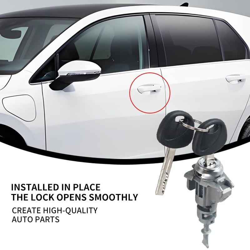 Front door lock cylinder 2 Keys, Compatible with 2011-2018 Kia