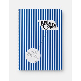 PdiPigna - Notebook striped A5 thread singer BELLA COPIA Blue