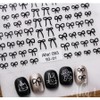 Nail Knot Ribbon Nail Deco Sticker Summer Deco Nail Sticker Character, 1 Piece, aha093-04 (Silver) / 네일 매듭 리본 네일 데코 스티커 여름 데코 네일스티커 캐릭터, 1개, aha093-04(실버)