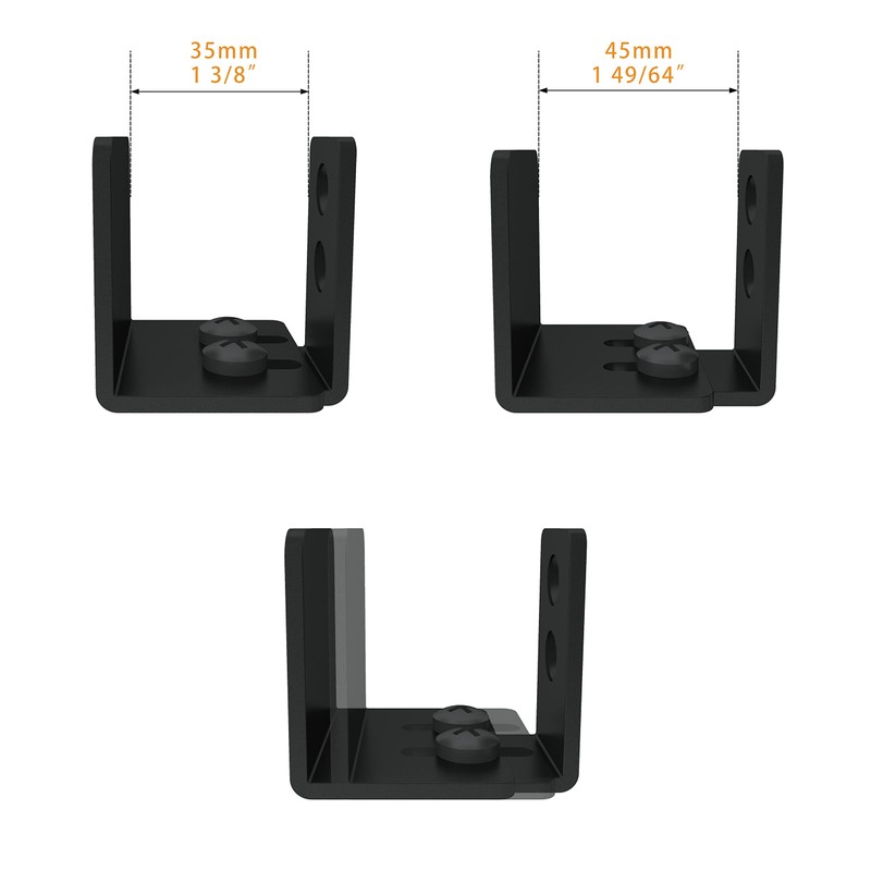 JUBEST Matte Black Floor Guide Wall Mount Sliding Barn Door