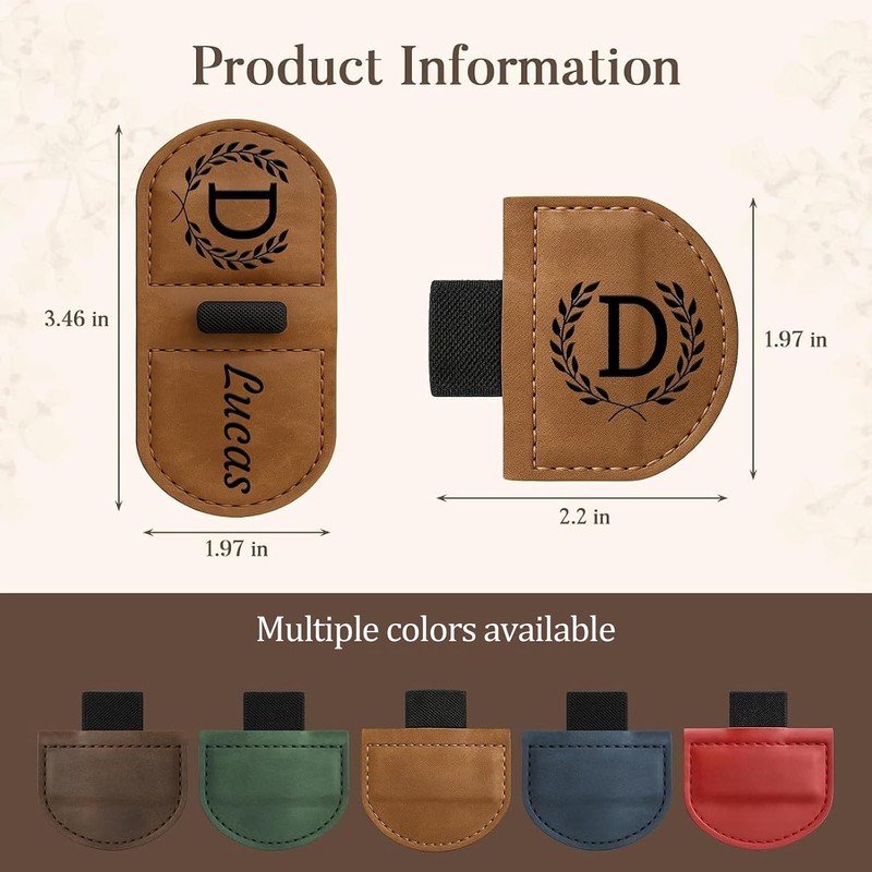 2026 New Magnetic Leather Pen Holder Bookmark, Secure Clip, Premium