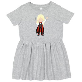 inktastic Magician Girl, Blonde Hair, Magic Trick, Wand Toddler Dress 2T Heather Grey 447be
